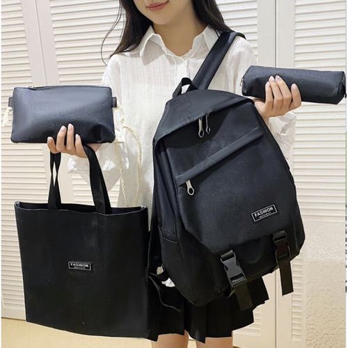 product_image_name-Générique-Sac à Dos Scolaire 4 pcs Fillettes noir-2