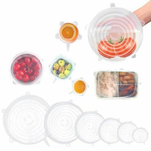 Couvercles extensibles en silicone, réutilisables, sans BPA, lot de 6  couvercles de différentes tailles, garde les aliments frais plus longtemps  : : Cuisine et Maison