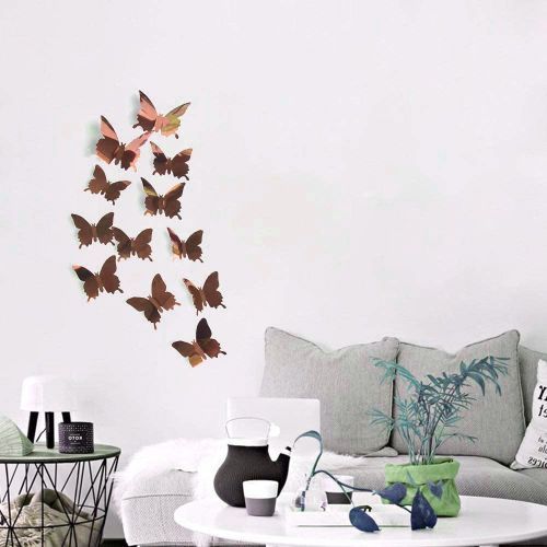 Stickers Muraux 3D Papillons X12 Effet Miroir - Autocollant Décoration De  Maison - Bronze - Prix en Algérie