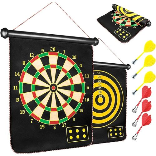 Jeu de fléchettes magnétique double face 40x35 cm - Prix en