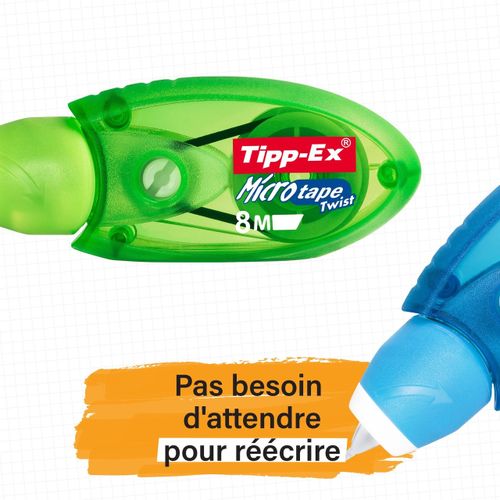 Tipp-Ex Lot de 06 Rubans Correcteur - Microtape Twist - Coloris Assortis -  Prix en Algérie