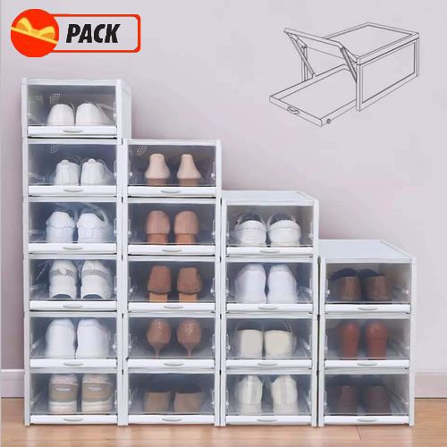 Boîtes De Rangement De Chaussures En Plastique Transparent, 1