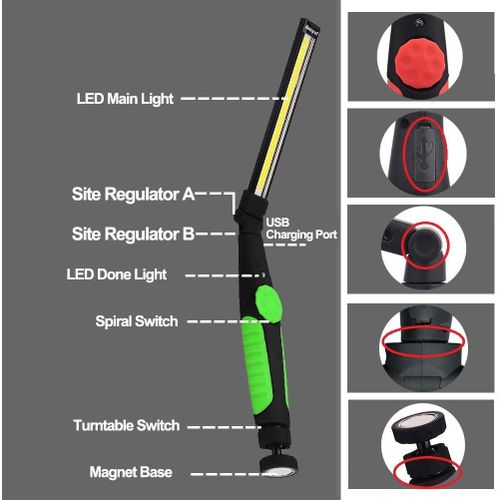 product_image_name-Générique-مصباح عمل LED قابل لإعادة الشحن مع دوران USB قابل للطي 360 درجة-4