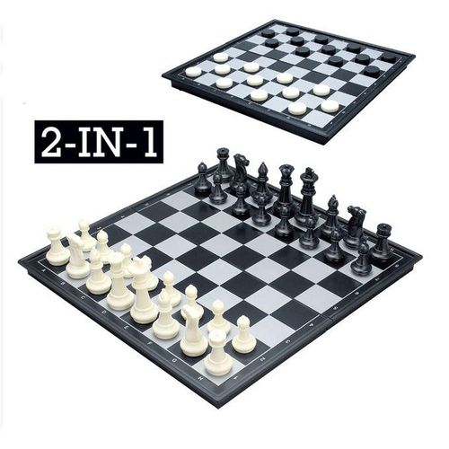 product_image_name-Générique-Jeu D'Échec Magnétique 2 En 1 Pliable Avec Jeu De Dame-2