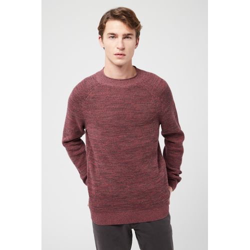 Pull Homme – Col rond – Marron Chiné - Prix en Algérie