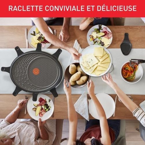 Tefal - appareil à Raclette pour 6 personnes 1050W noir - Raclette