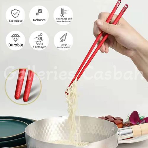 5 paires Baguette fibre de verre Réutilisables Baguettes Chinoises  Japonaise De luxe Inox Une variété de styles est propice à l'utilisation de  repas fractionnés Prêt pour le lave-vaisselle（5 couleurs） : :  Cuisine