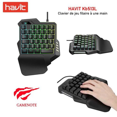 Clavier Gamer One-Hand Anti-Ghosting Keyboard - Noir - Prix en Algérie