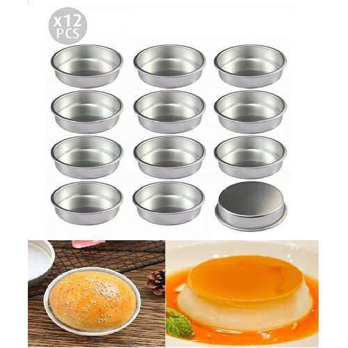 Lot De 12 Mini Moules Tartes ,Gateaux - Aluminium Gris - Prix en Algérie