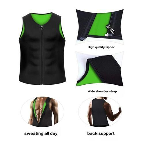 product_image_name-Générique-Gilet Amincissant (Sudation) Débardeur de Fitness - Noir/Vert-3