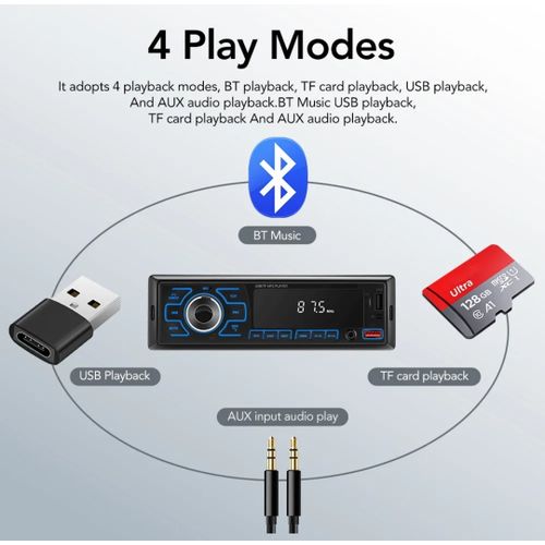 Poste Radio Car Stereo - Usb Mp3 Tf Bluetooth - Prix en Algérie