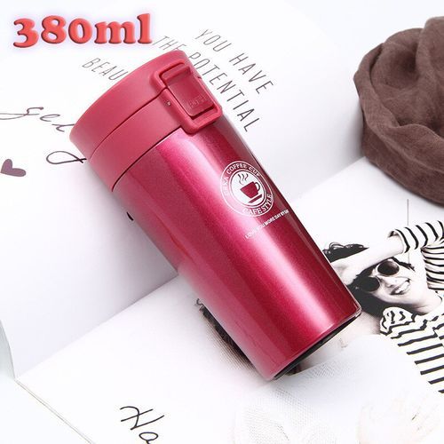 Mug Thermos A Café/Thé Chaud Et Froid Isotherme En Acier Inoxydable 380ml  Rouge - Prix en Algérie