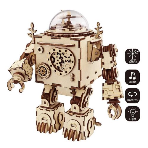 PUZZLE 3D en bois Robot boite a musique - Prix en Algérie