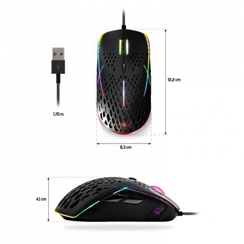 Souris filaire USB Gaming Spirit Of Gamer XPERT-M100 RGB 12400dpi