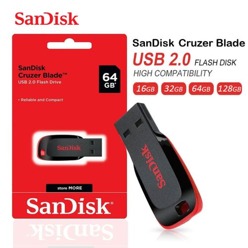 SanDisk 8Gb 16Gb 32Gb 64Gb 128Gb BLADE Clé USB 2.0 Lecteur Flash