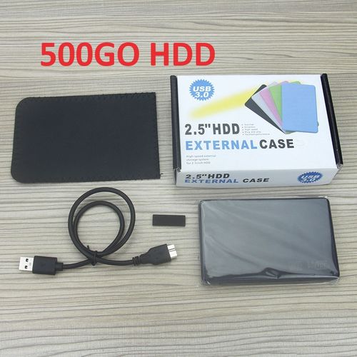 Disque Dur Externe 500go 2.5+Pochette - Prix en Algérie