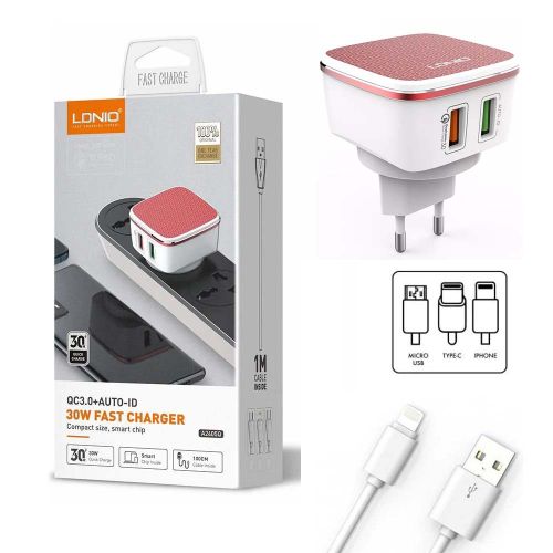 Chargeur de prise de charge rapide + câble de chargement micro-USB