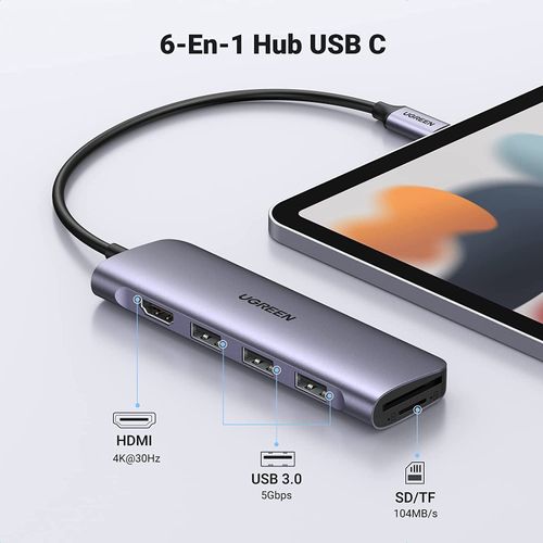 UGREEN – Lecteur de carte USB C avec câble type C, appareil de lecture carte  Micro SD