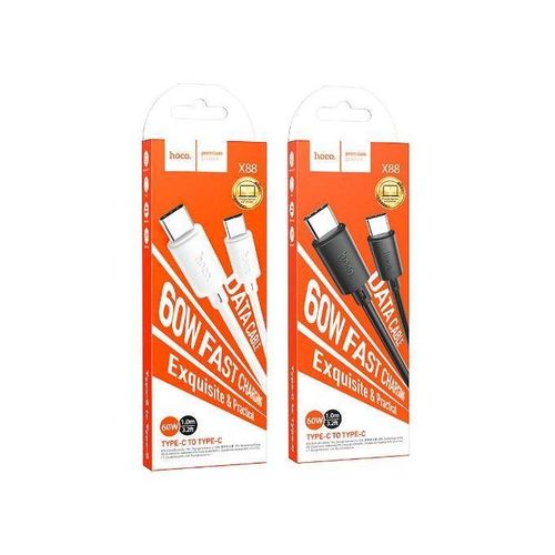 product_image_name-Hoco-X88 Câble Type-C vers Type-C 60W – Charge Rapide, Durable et Compatible iPhone, iPad, Android et MacBook-1