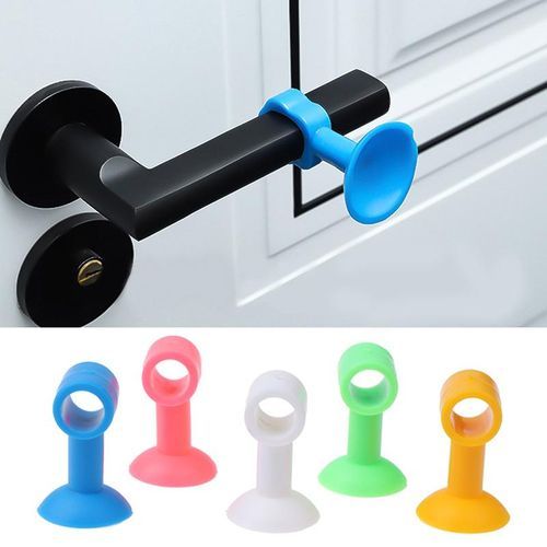 2 Pièces Protection Poignee Porte - Butée de Porte en Silicone