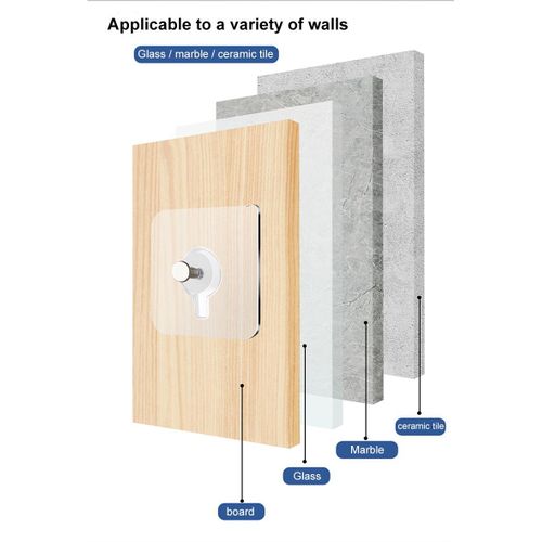 product_image_name-Générique-Pack de 10 Crochets muraux Tête Plate, auto-adhésifs, sans perçage-5