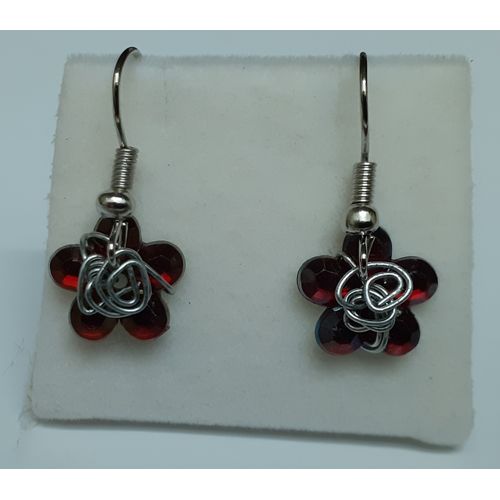 product_image_name-L.M.HandMade-Boucles d'oreilles N°46 - Fleurs - Perles avec reflets-5