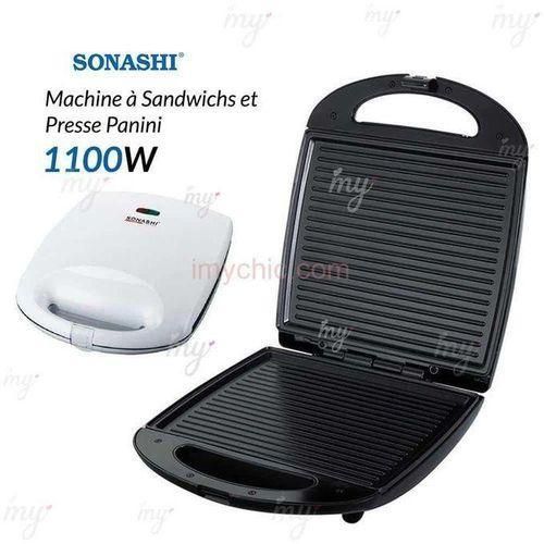 product_image_name-Sonashi-Presse / Panineuse 1100 Watts - SGT 842 - Blanc-1