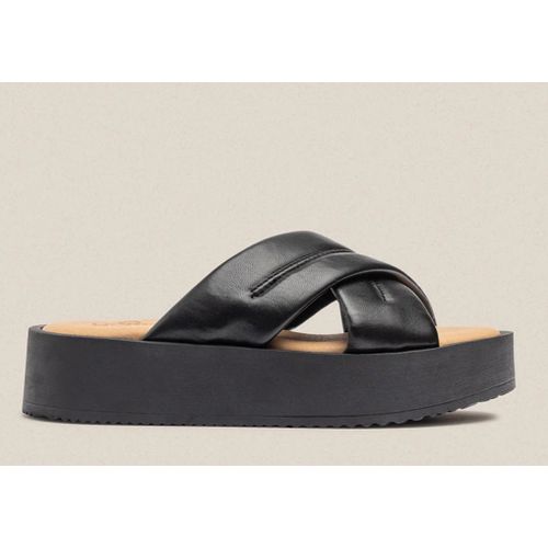 product_image_name-YOKONO-Sandale Plate Femme En Cuir Noir-3