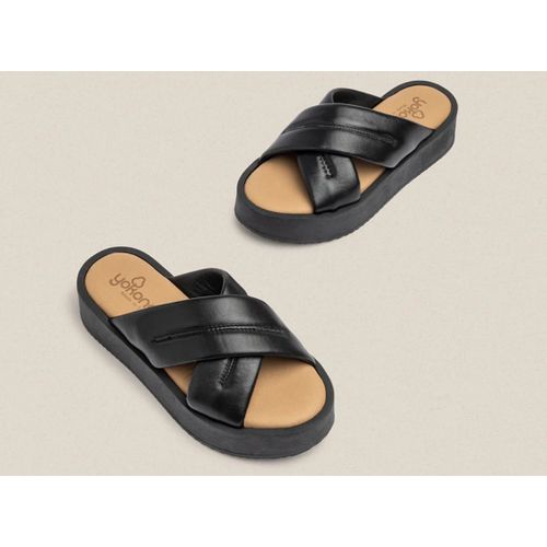 product_image_name-YOKONO-Sandale Plate Femme En Cuir Noir-4