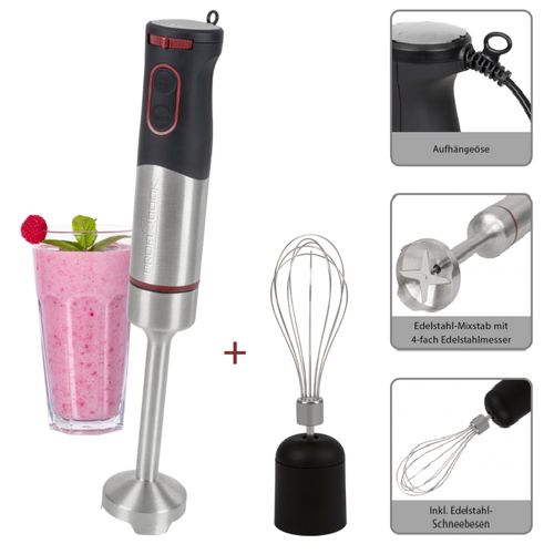 LI-Mixeur plongeant en ABS avec mixeur plongeant réglable sur 3 niveaux  avec 2 embouts de fouet pour soupe, mixeur, fouet et b[223] - Cdiscount  Electroménager