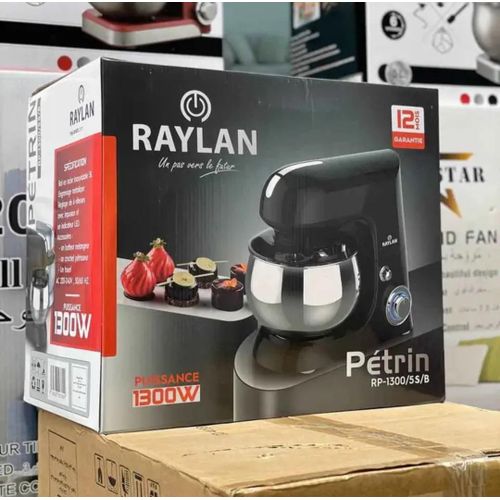 product_image_name-RAYLAN-RP-1300/5S/B pétrin 5L 1300w Bol en acier inoxydable 5L Engrenage métallique Réglage de 6 vitesses avec impusion et indicateur LED-4