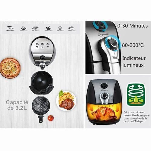 product_image_name-Robuste-Friteuse Sans Huile - Air Fryer - 3.2 L - 1500 W - AF3 -Noir/Argent-4