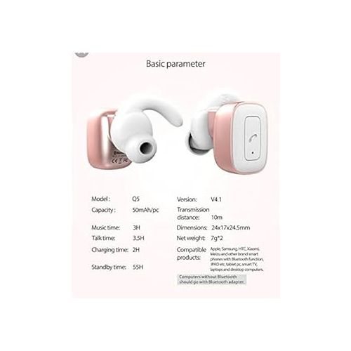 product_image_name-Roman-سماعة بلوتوث - Q5C - روز جولد-3