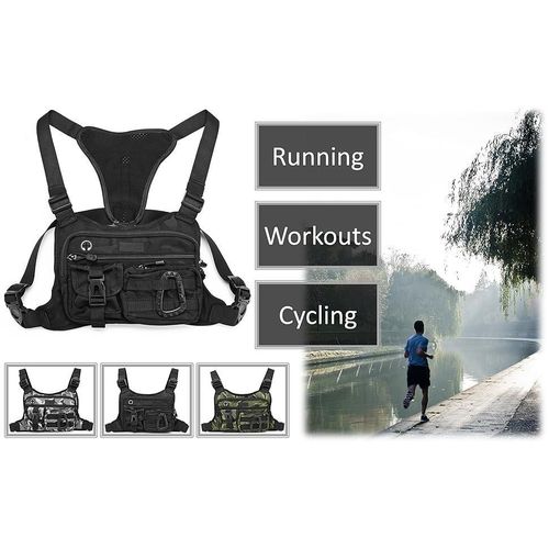 product_image_name-Générique-Sac De Poitrine Pour Hommes, Tactique Inspiré Sport Utilitaire Poitrine Pack, EDC Pouch Sac Avec Built-In Téléphone Titulaire pour Workouts, Course à pied, Vélo, Noir-2