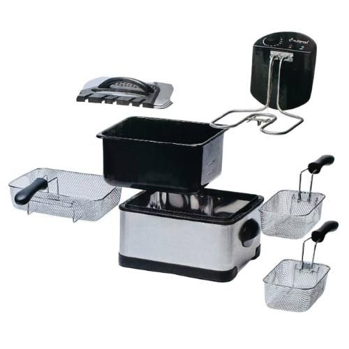 product_image_name-Multismart-Friteuse à Huile 3 Paniers - 2000W 4.5L 1.5 KG-2