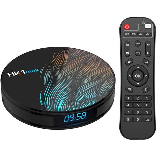 TV Box - HK1 Max Android 9.0 4K - 2 Go - 16 Go - Noir/Colorée