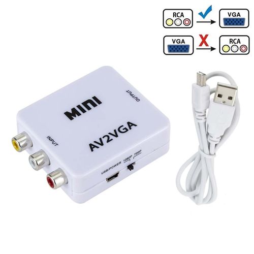 Adaptateur de convertisseur RCA AV vers HDMI Mini composite CVBS