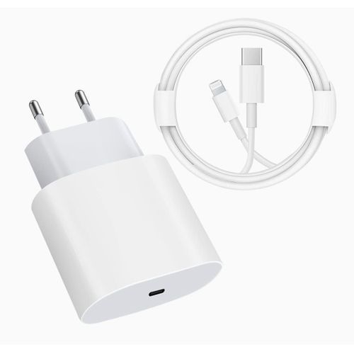 Adaptateur Secteur Apple USB‑C 25W + Cable USB-C to Lightning - Prix en  Algérie