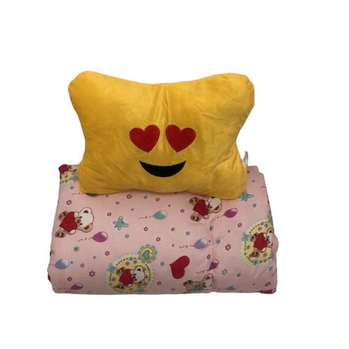 Couette DEnfant Pour Fille Avec Oreillette Émoji (1 - 4) Ans