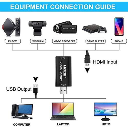 Carte Acquisition HDMI 4K to USB 2.0 /Adaptateur Capture HDMI Audio/Vidéo  to USB - Prix en Algérie