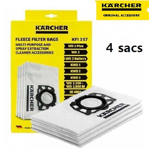 WD 3 PREMIUM - 4 sacs aspirateur KARCHER