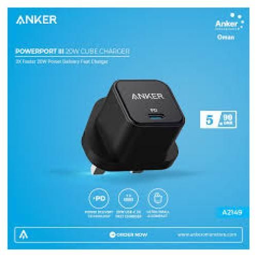 Chargeur Anker USB C ANKER PowerPort III Cube 20 W. (câble de charge non  inclus) - Alger Algérie