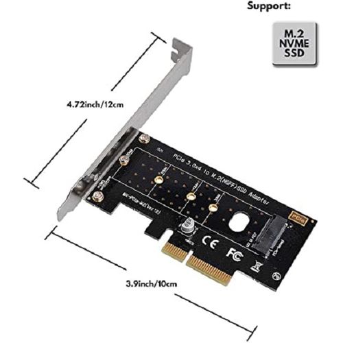 HURRISE Carte d'extension de disque dur SSD Carte d'Extension de Disque Dur  Convertisseur SSD PCI‑E Fournitures Informatiques