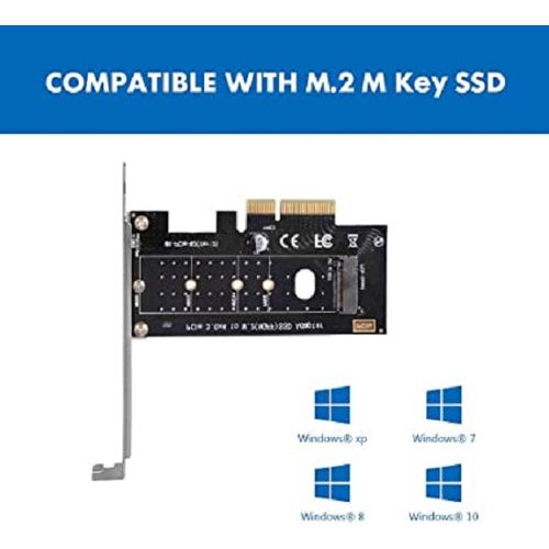 HURRISE Carte d'extension de disque dur SSD Carte d'Extension de Disque Dur  Convertisseur SSD PCI‑E Fournitures Informatiques