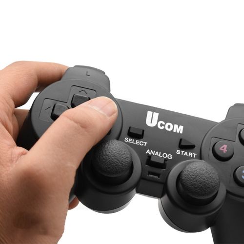 Manette de jeu pour PC, USB double choc unique (noir) - Cdiscount