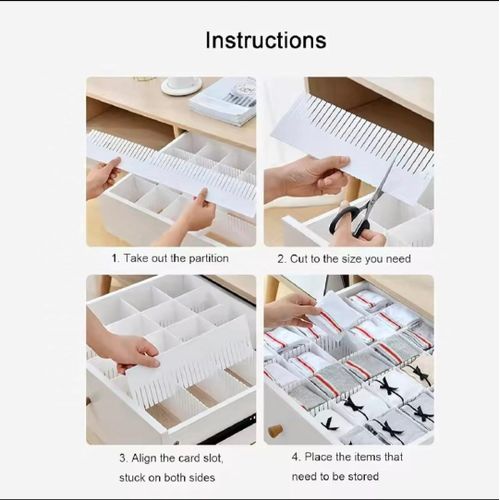 product_image_name-Générique-Pack De 6 Cloison Tiroir Diviseur Du Rangement Organisateur-4