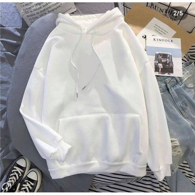 Sweat-Shirt A Capuche En Coton Pour Homme - Blanc