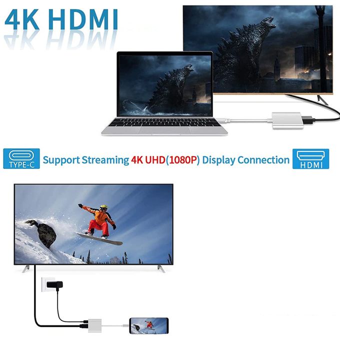 marque generique - Adaptateur Multiport Pour Concentrateur VGA HDMI 4K  Premium Multi-ports USB Type C (USB-C) - Hub - Rue du Commerce