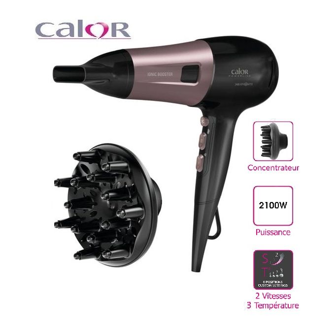 Séchoir A Cheveux Premium Care Powerline 2100 W -Cv5940-Noir / Violet -  Prix en Algérie