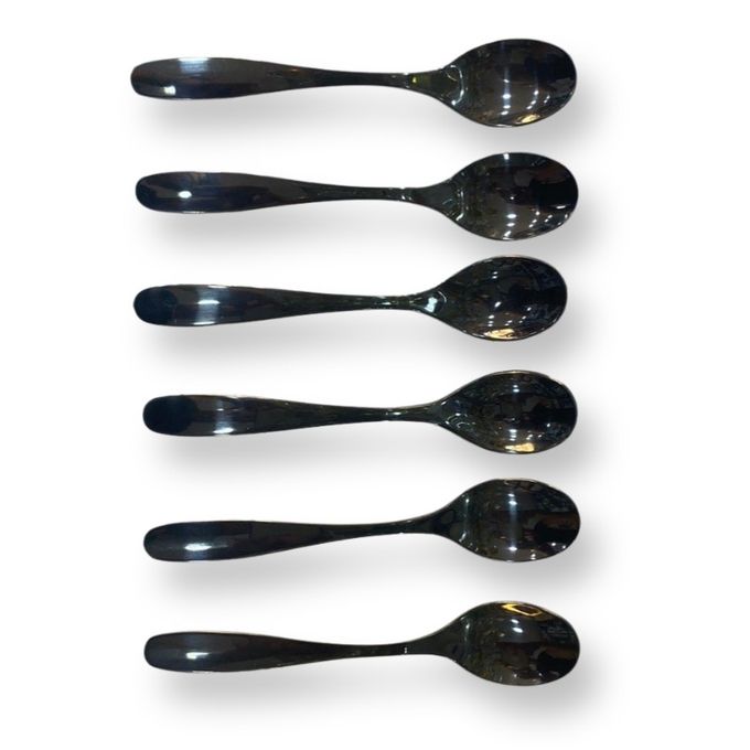 Lot de 6 cuillères à café en acier inoxydable argent et noir Couleur  inox-noir Ogo Living